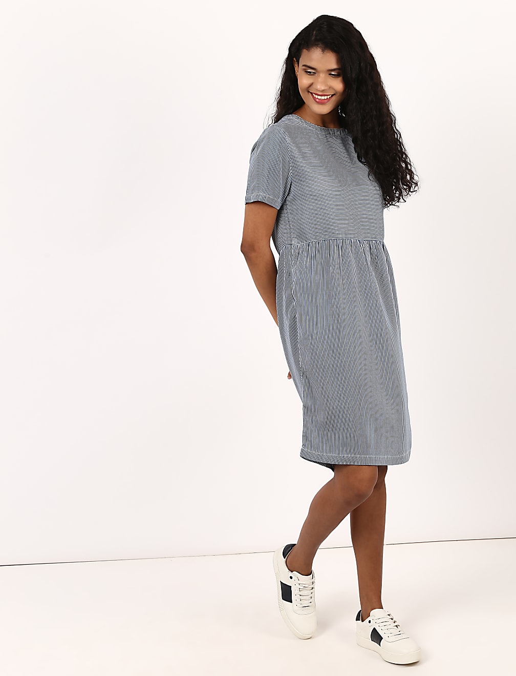 Pin Stripe Tencel Dress