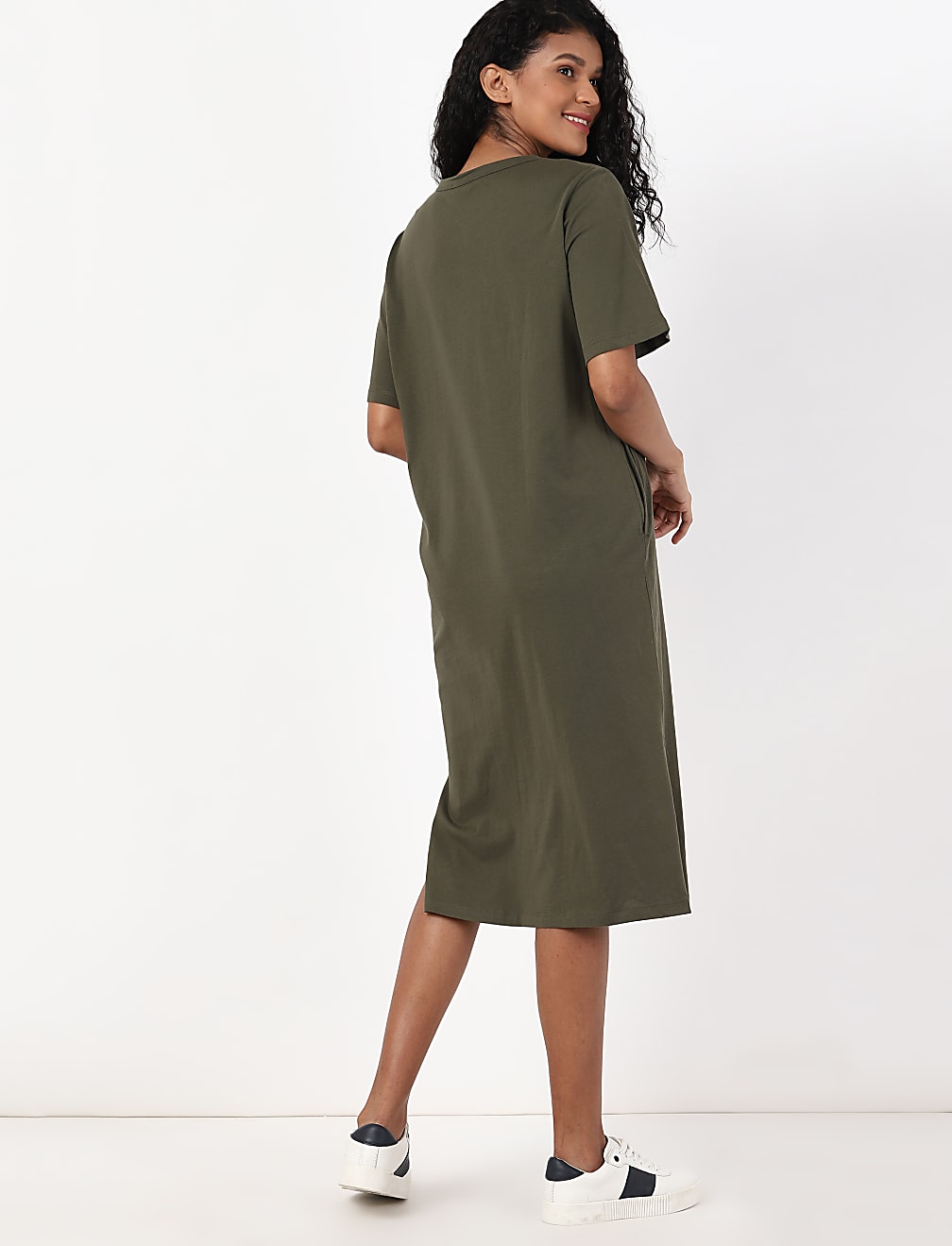 Pure Cotton T-Shirt Midi Dress