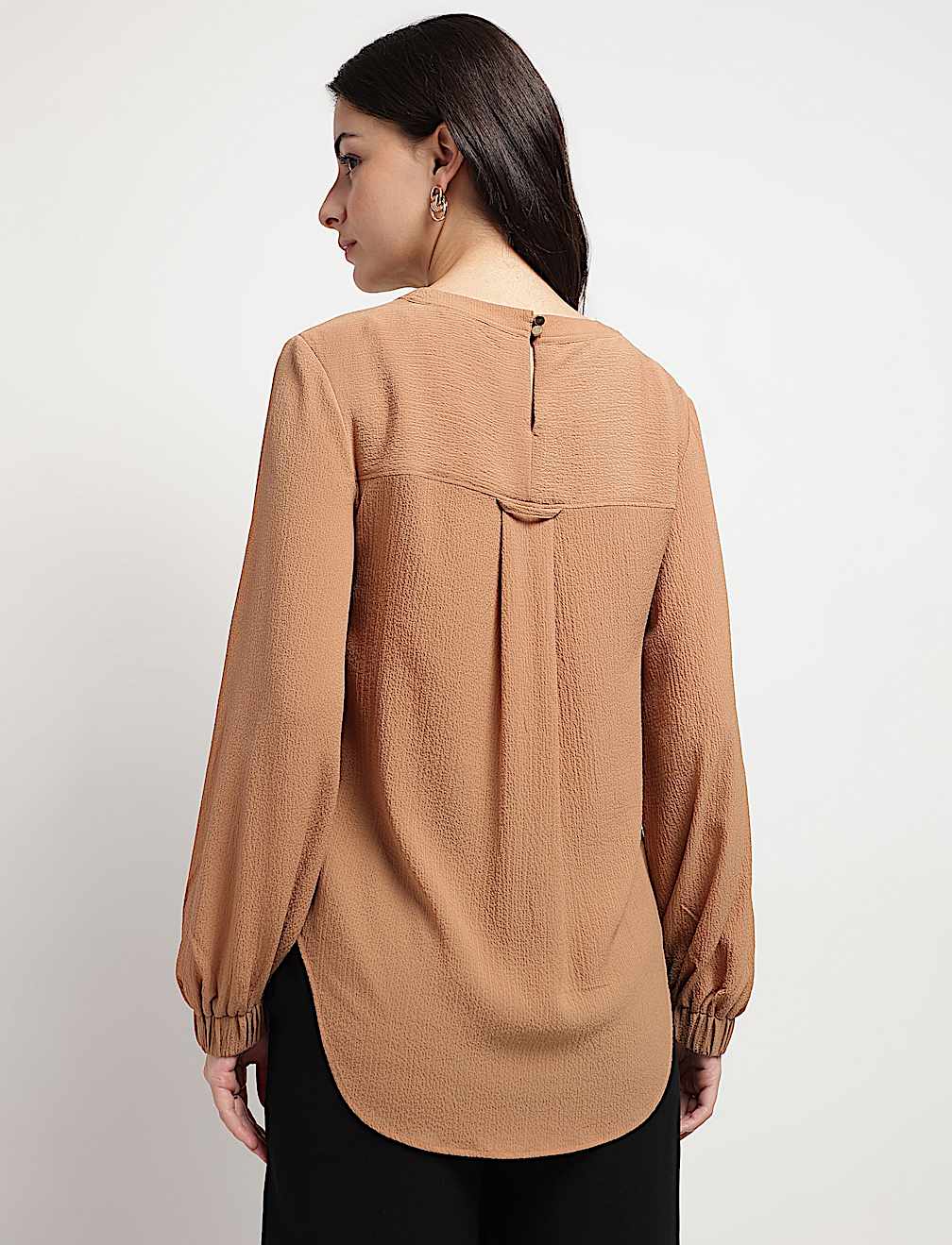 V-Neck Blouson Top