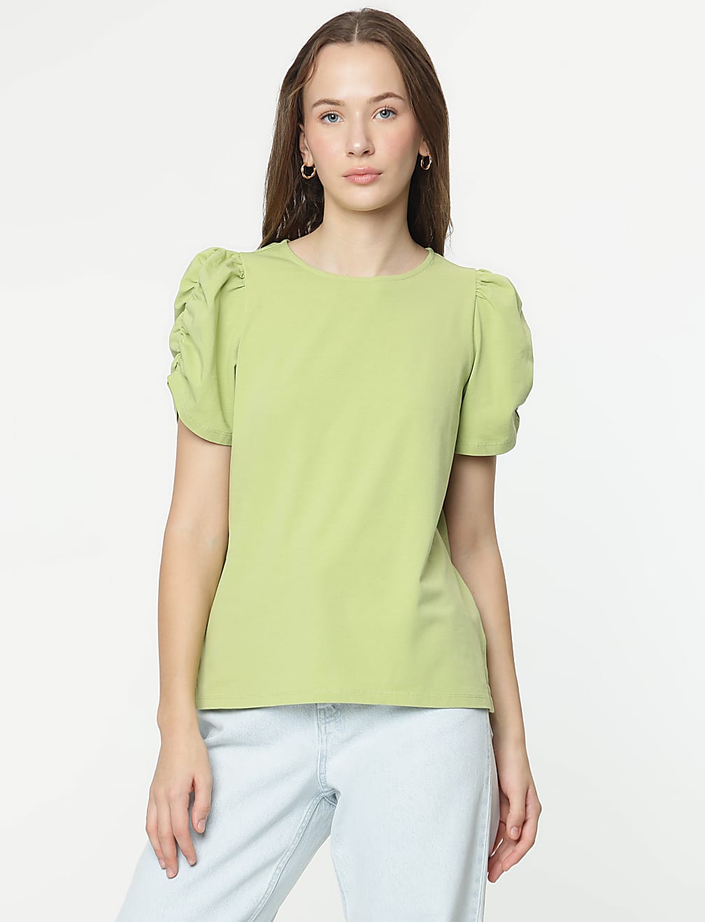 Cotton Rich Half Sleeves Top
