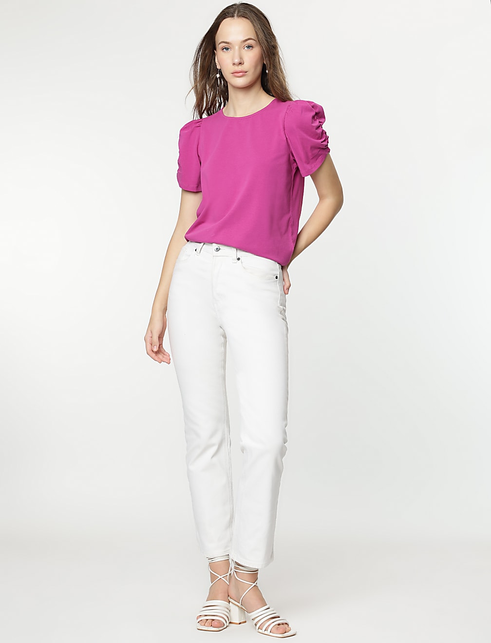 Cotton Rich Half Sleeves Top