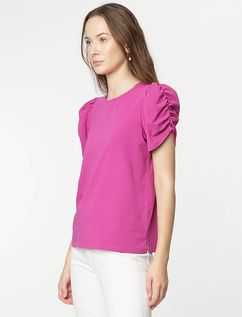 Cotton Rich Half Sleeves Top