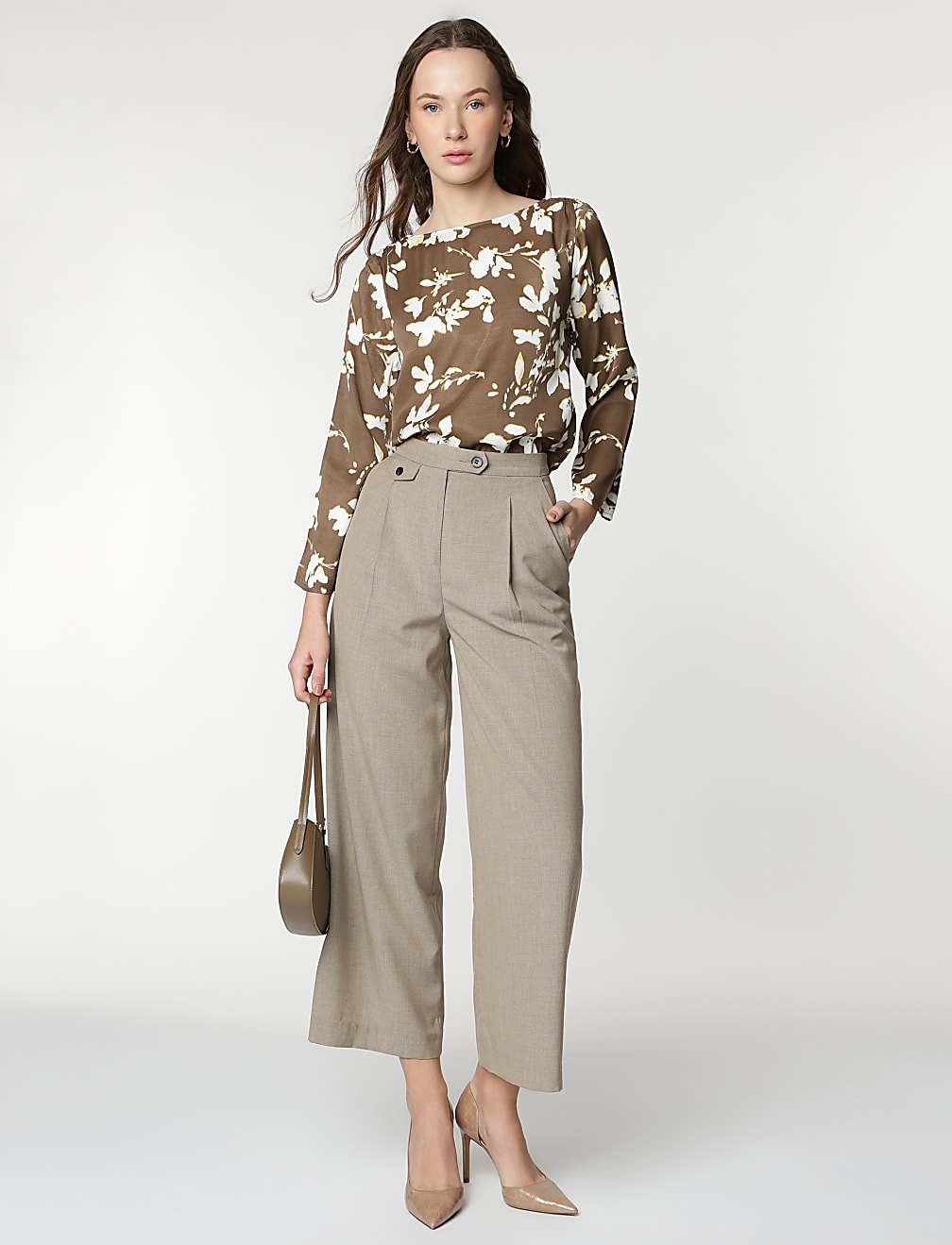Pure Viscose Printed Round Neck Blouse