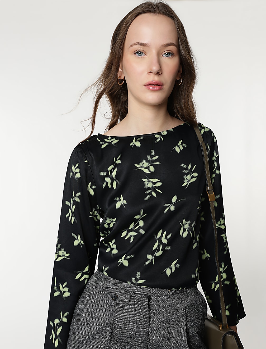 Pure Viscose Printed Round Neck Blouse