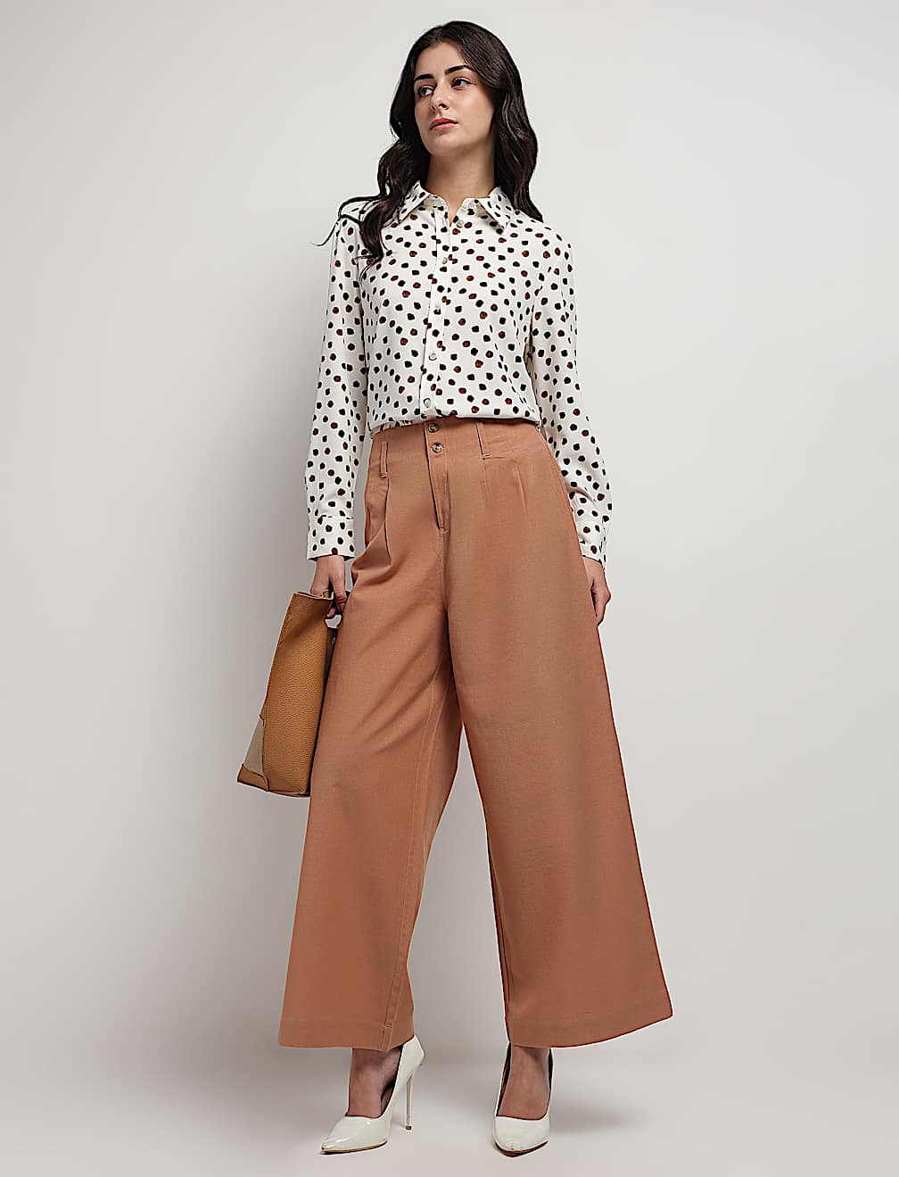 Polka Dots Collared Shirt