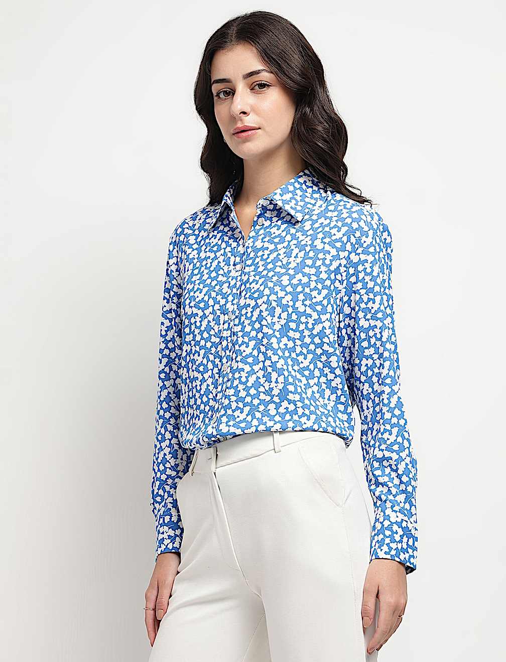 Collared Floral Printed Shirt