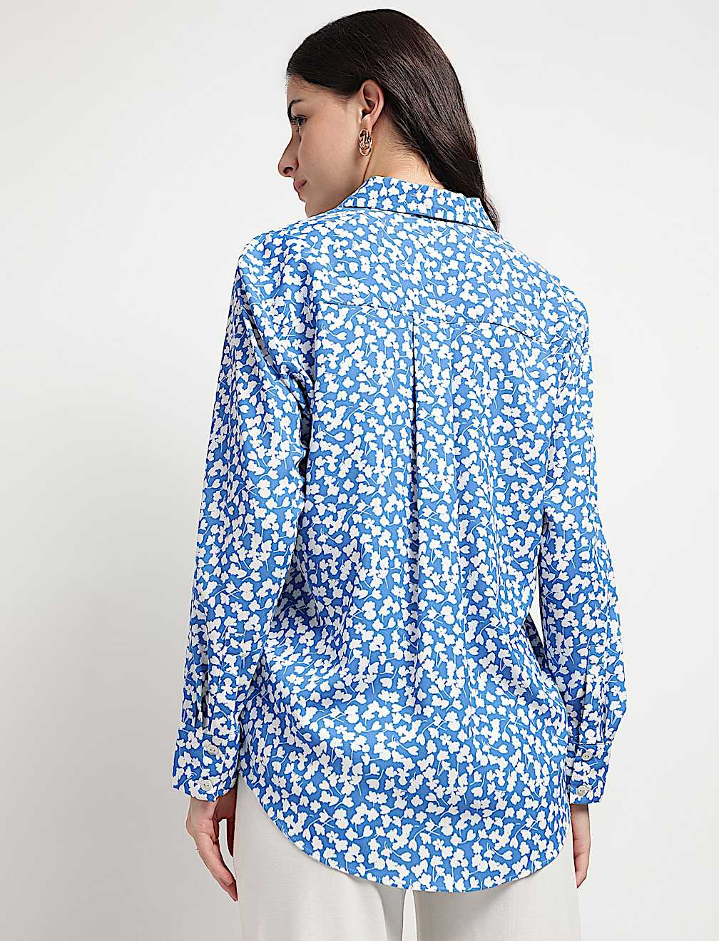 Collared Floral Printed Shirt