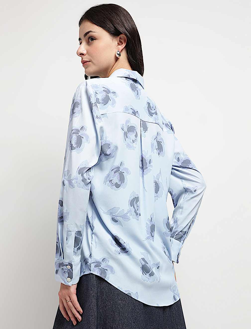 Floral Printed Collared Shirt