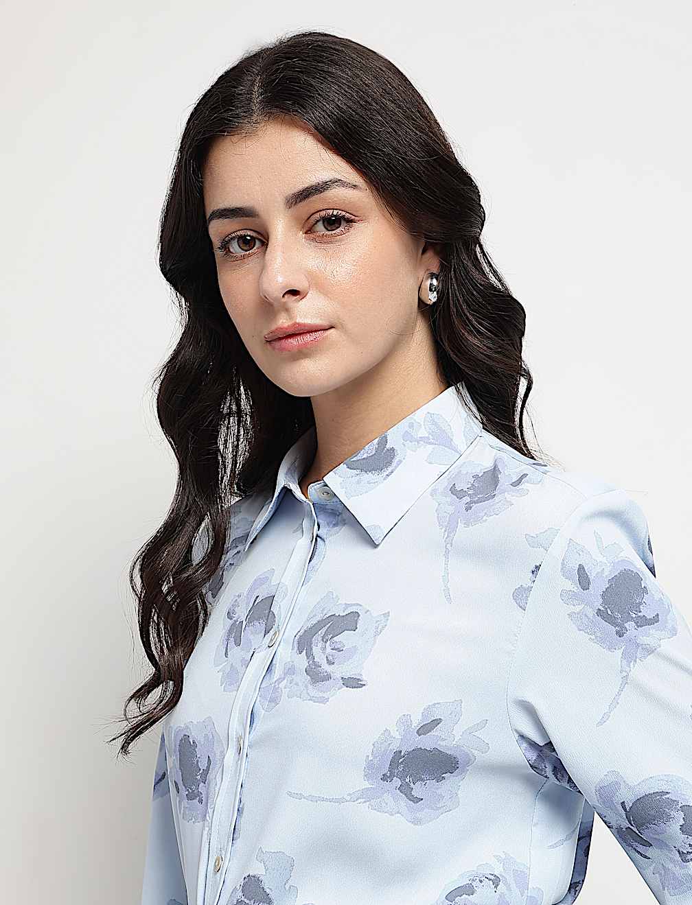 Floral Printed Collared Shirt