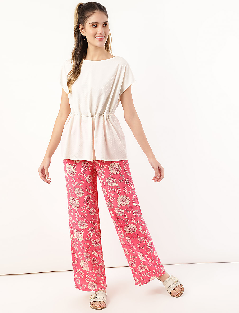 Polka Dots Round Neck Top