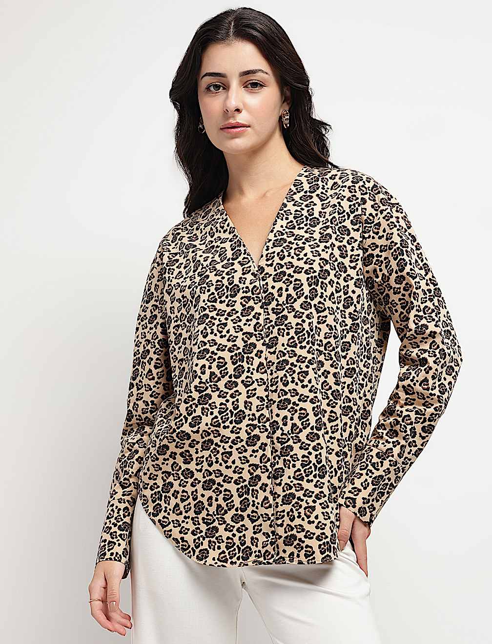 Pure Cotton Animal Print Shirt