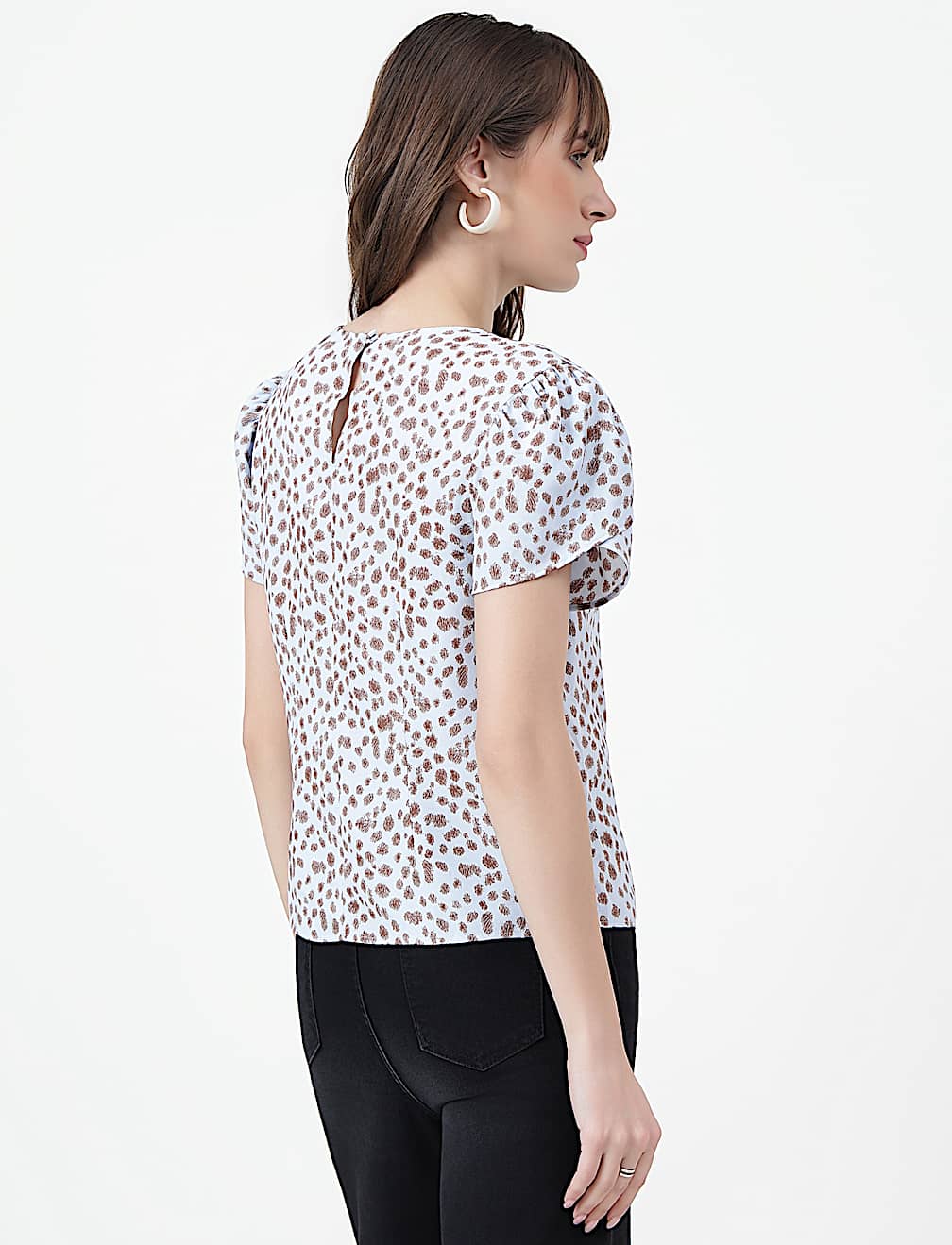 Abstract Round Neck Top