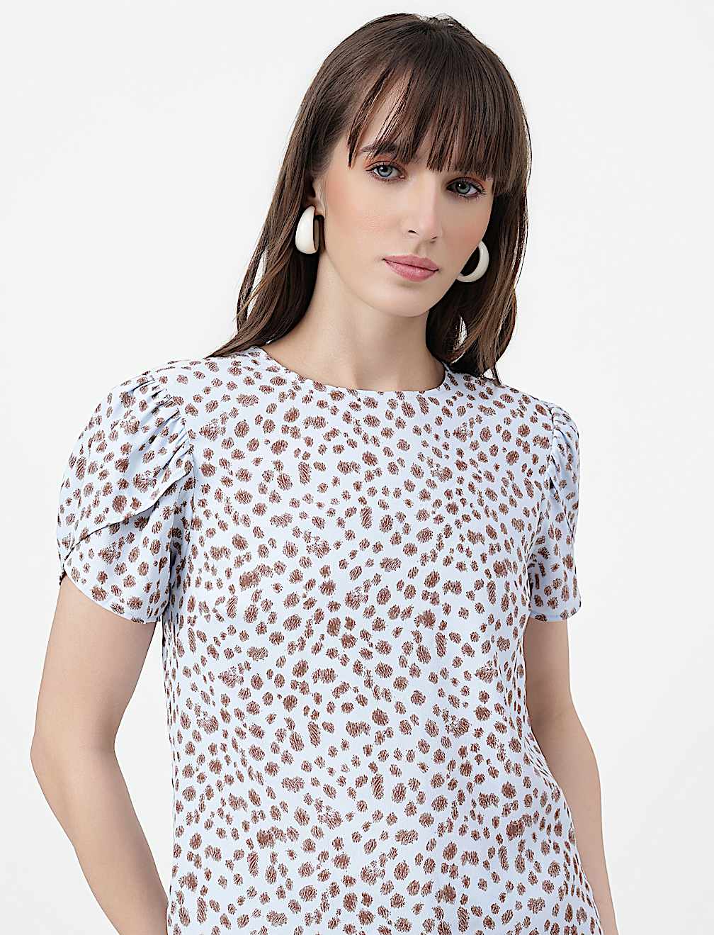 Abstract Round Neck Top