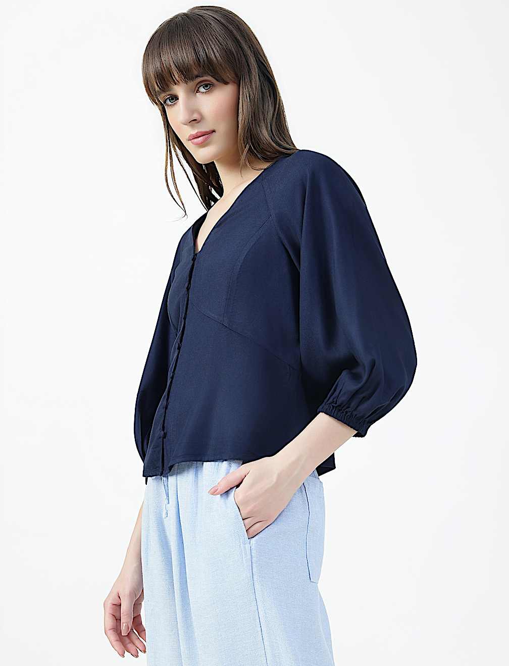 QUARTER SLEELVES EASY TOP