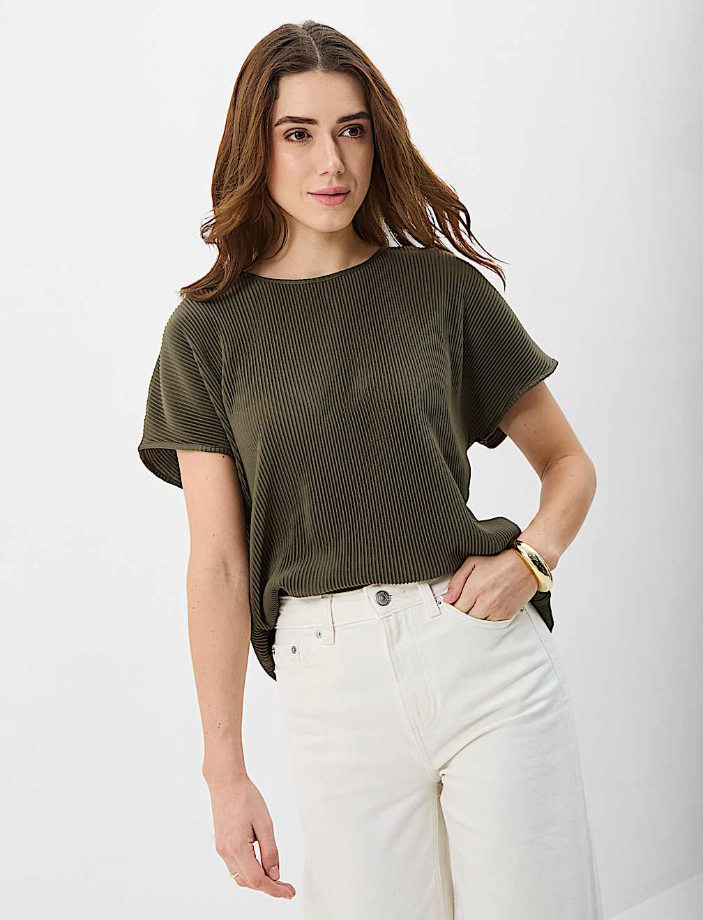 Ribbed Jersey Relaxed Fit Top