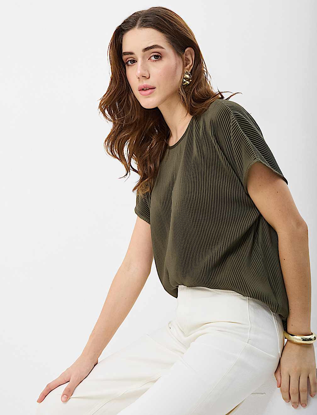 Ribbed Jersey Relaxed Fit Top