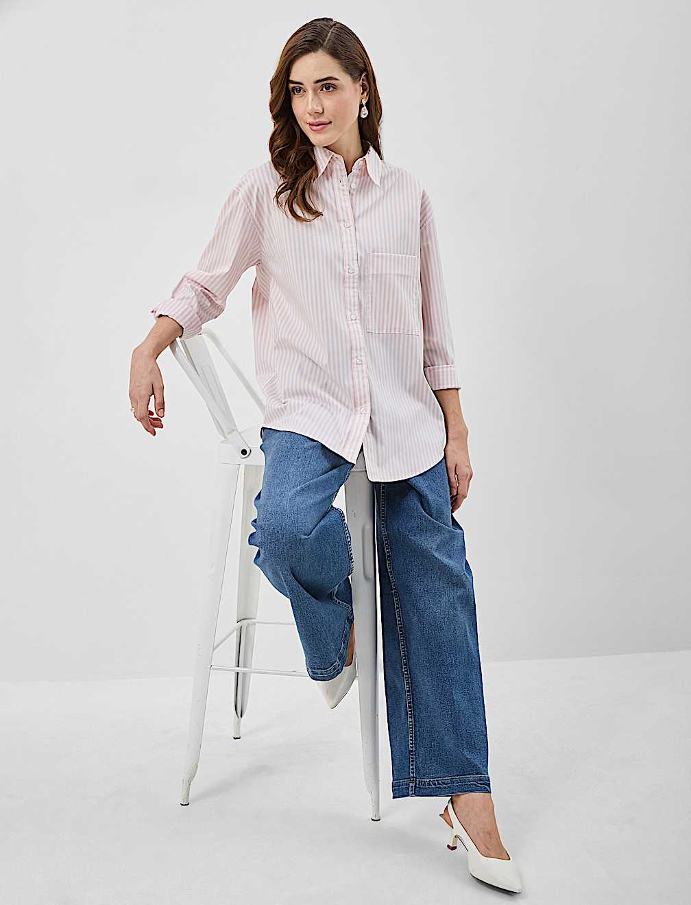 Cotton Rich Collared Shirt