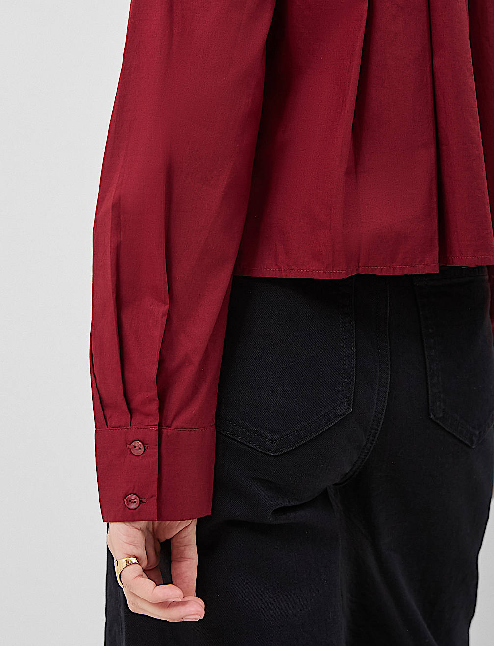 Pure Cotton Pleated Blouse