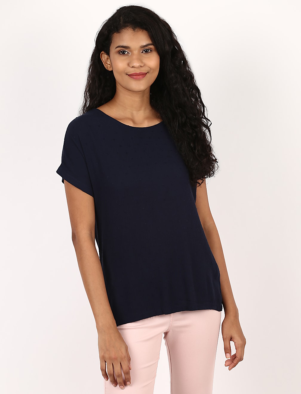 Dobby Jersey Woven Mix Top