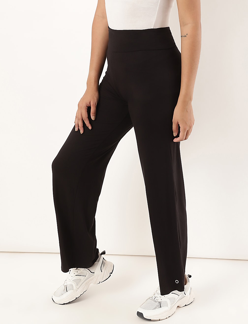 Viscose Mix Plain Loose Fit Trouser