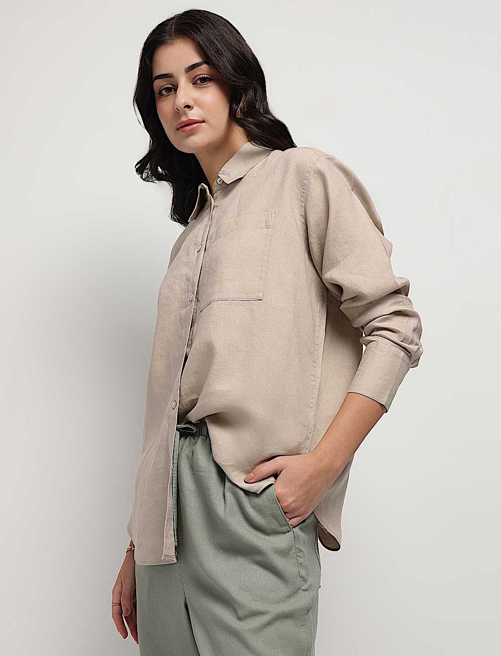 Pure Linen Girlfriend Shirt