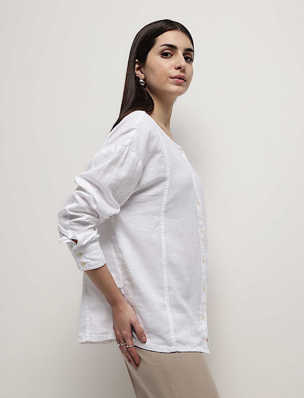 Linen Rich Full Sleeves Shirt