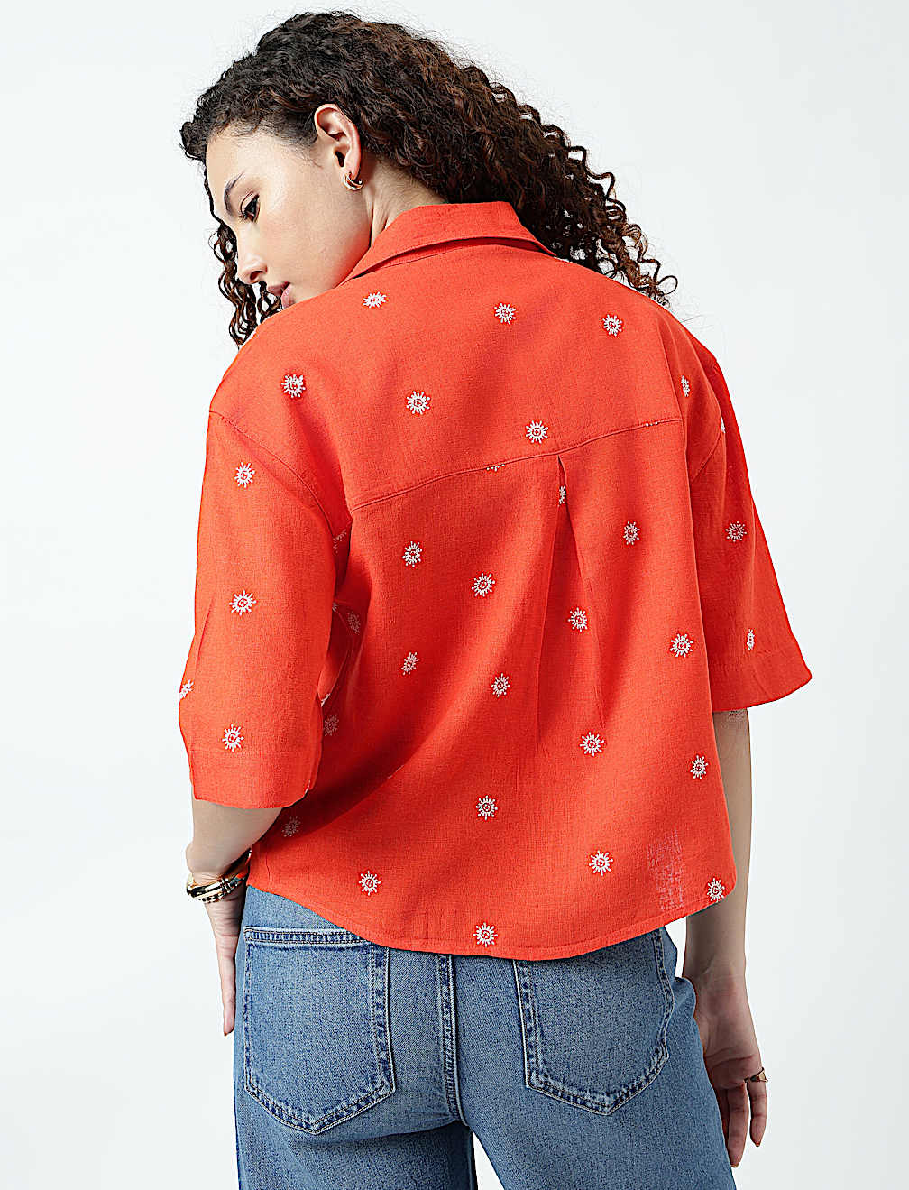 Linen Rich Lapel Collar Shirt