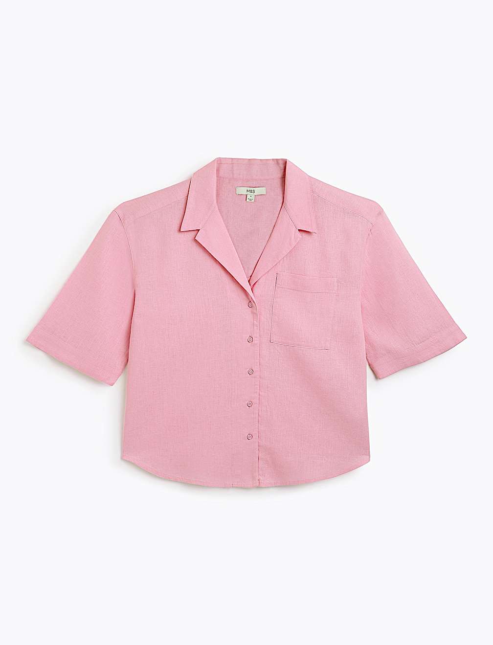 Linen Rich Lapel Collar Shirt