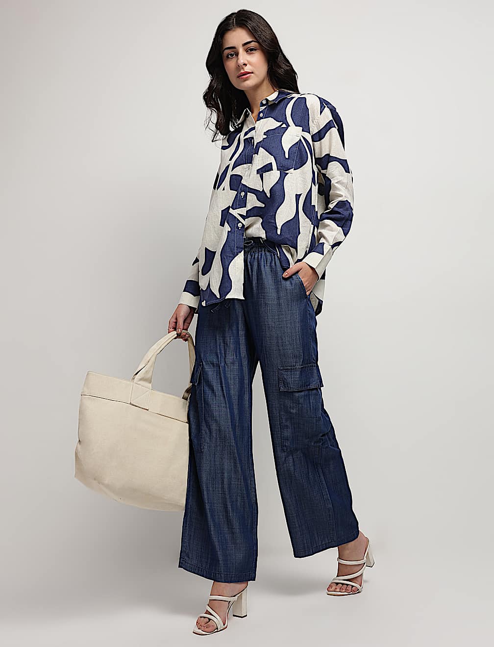Pure Linen Abstract Printed Shirt