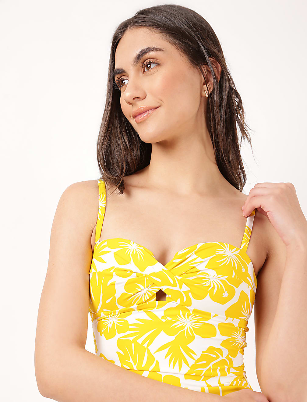 Polyamide Mix Shoulder Straps Bikini Top