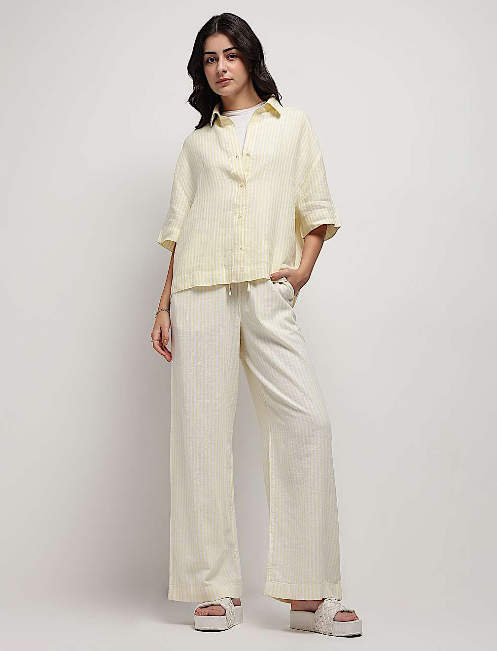 Pure Linen Stripes Shirt