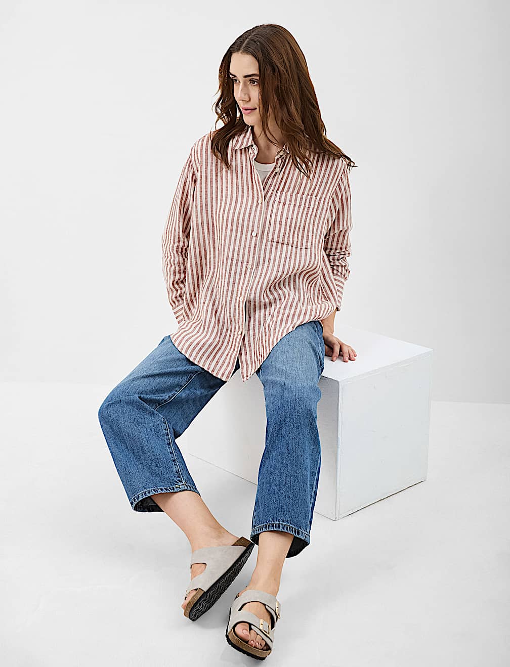 Pure Linen Striped Shirt