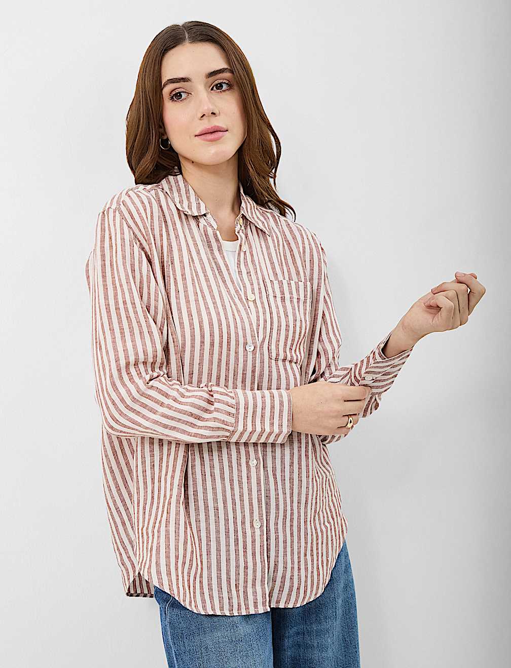Pure Linen Striped Shirt