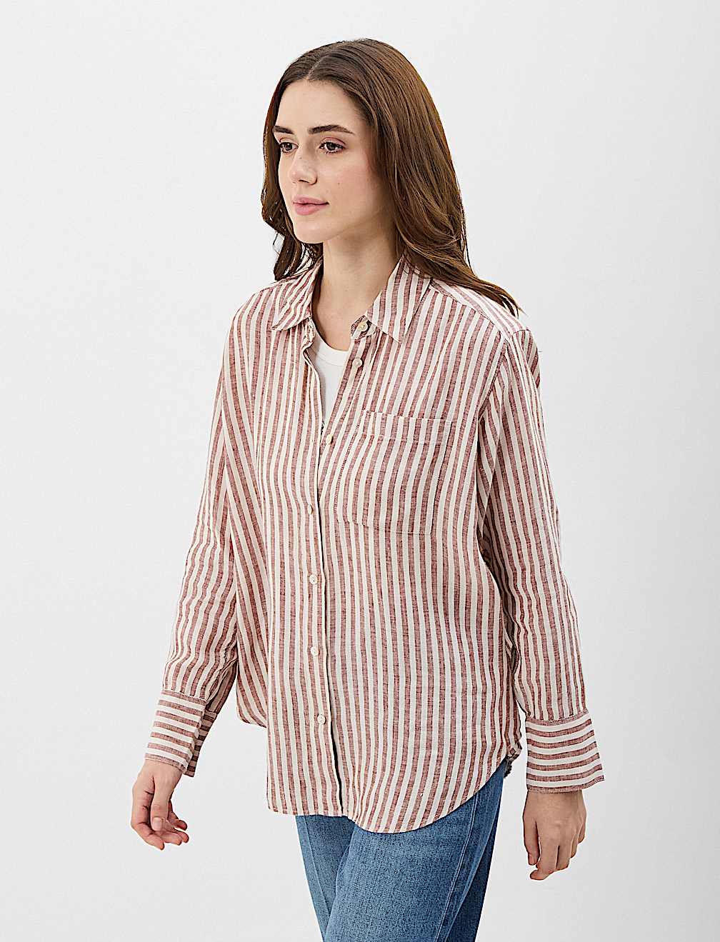 Pure Linen Striped Shirt