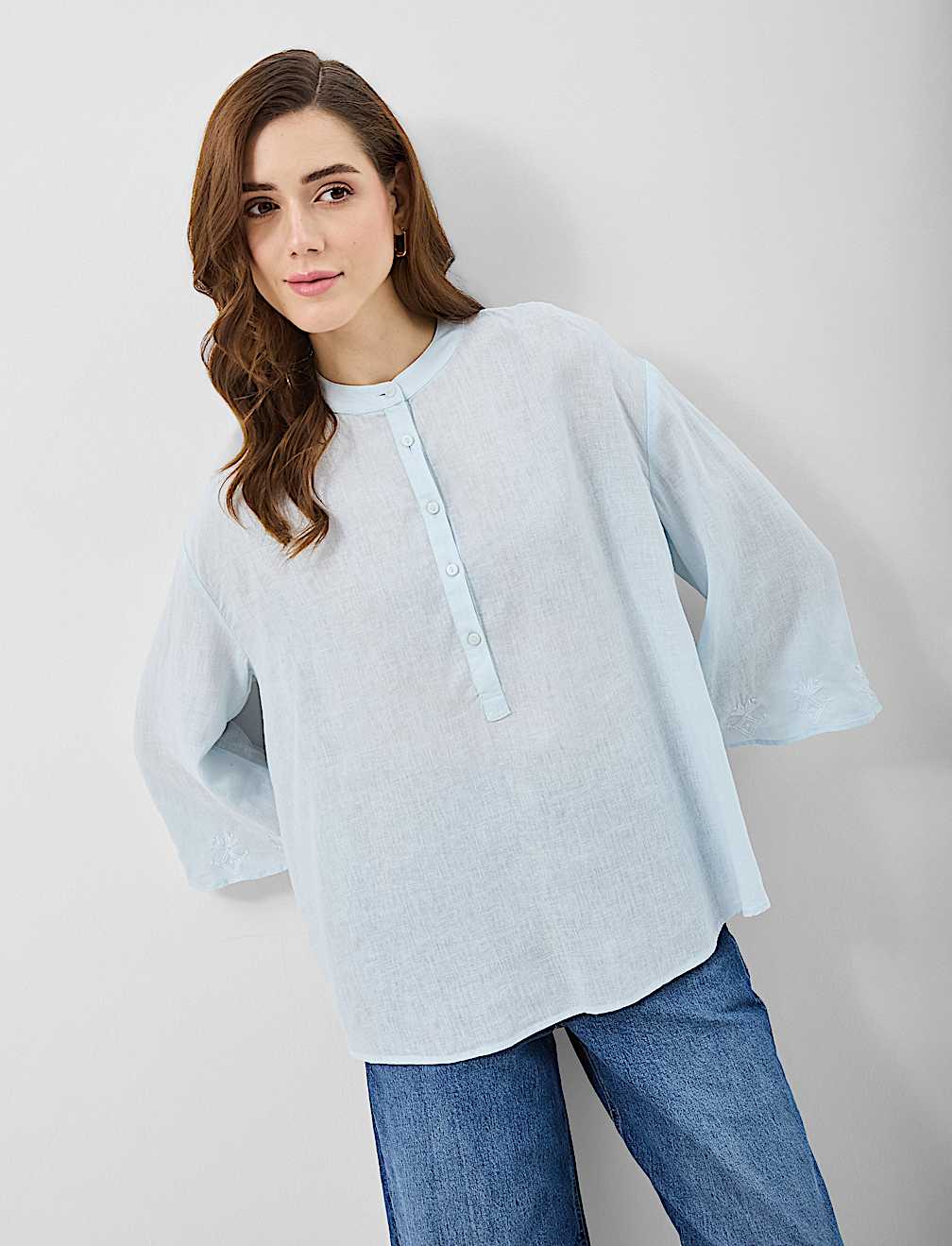 Linen-Rich Embroidered Tunic