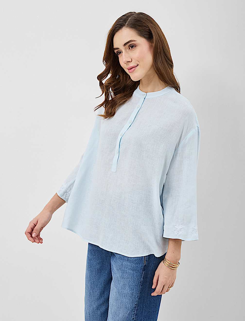 Linen-Rich Embroidered Tunic