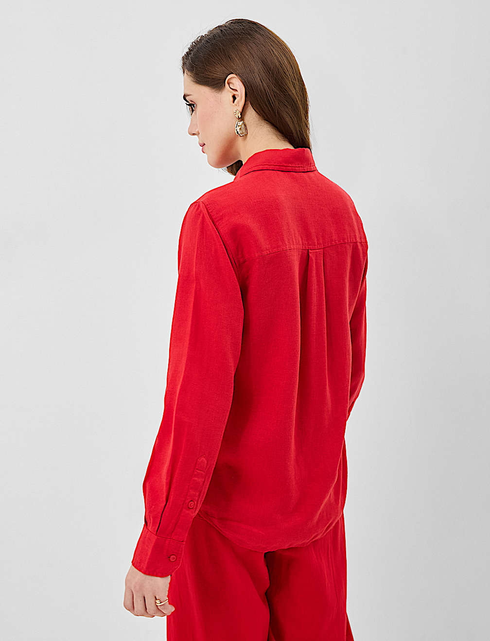 Linen Blend Safari Shirt