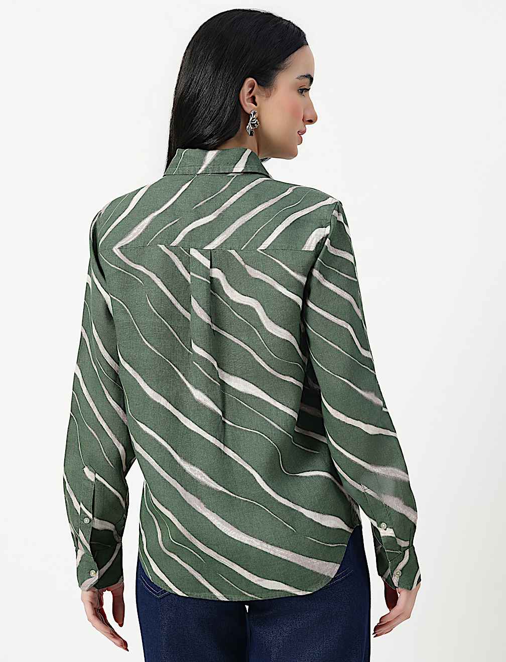 Pure Linen Spread Collar Shirt