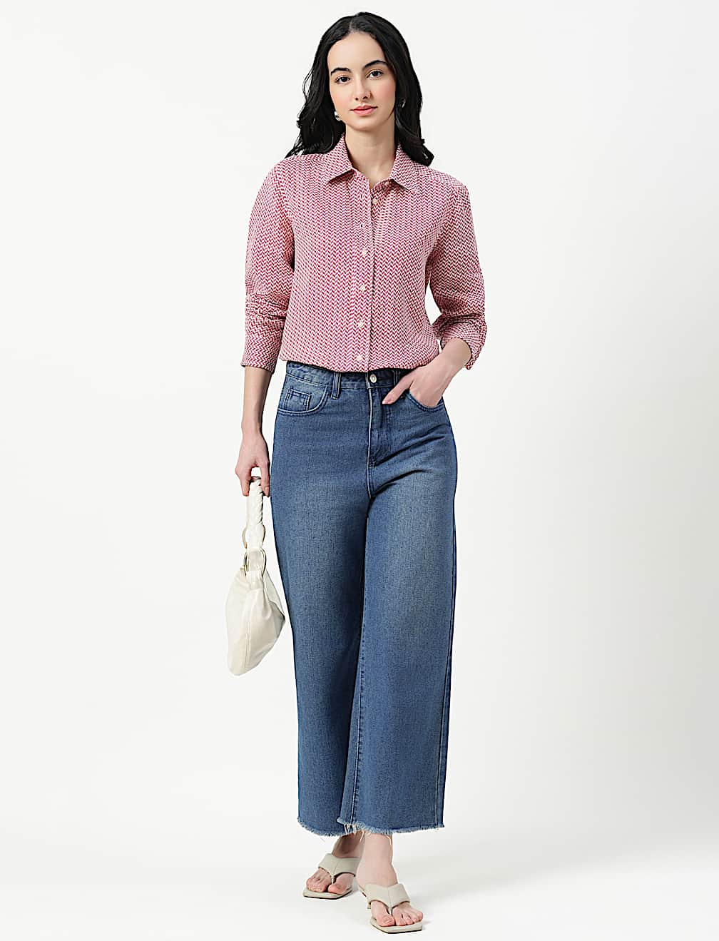 Pure Linen Spread Collar Shirt