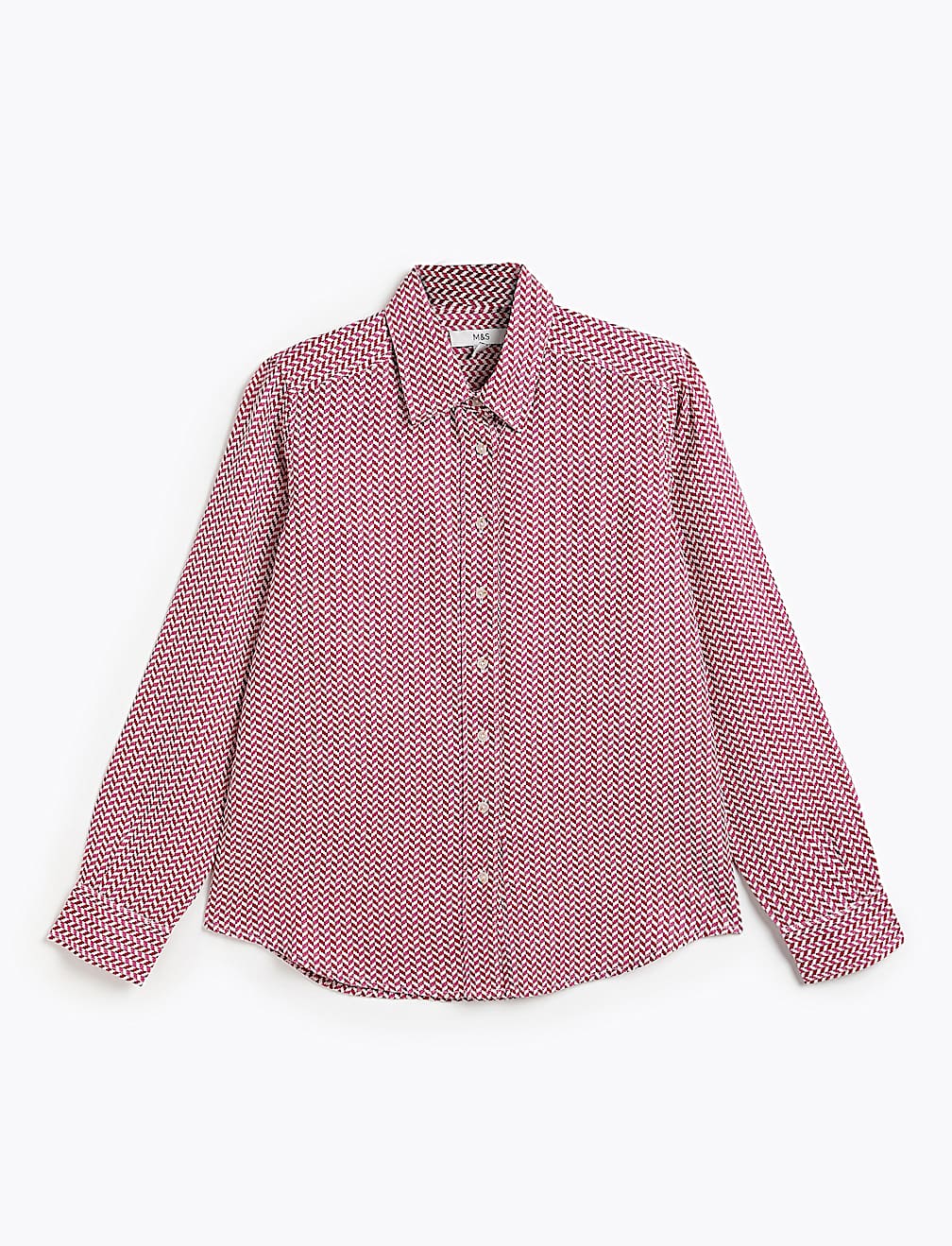 Pure Linen Plain Spread Collar Shirt