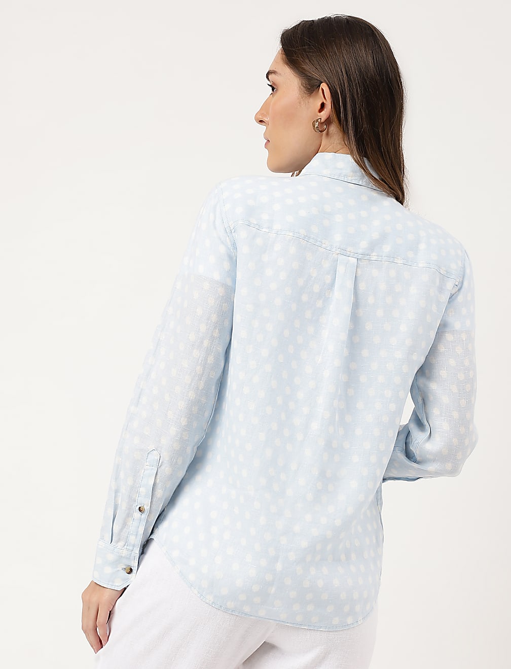 Linen Polka Dot Regular Fit Shirt