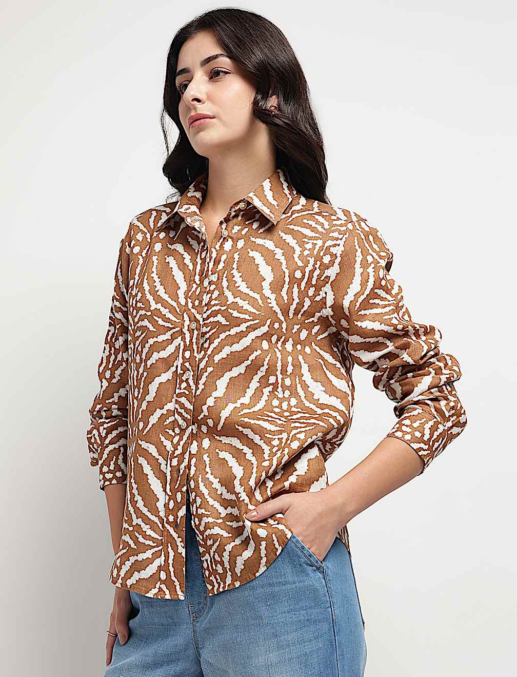 Pure Linen Tie-Dye Shirt