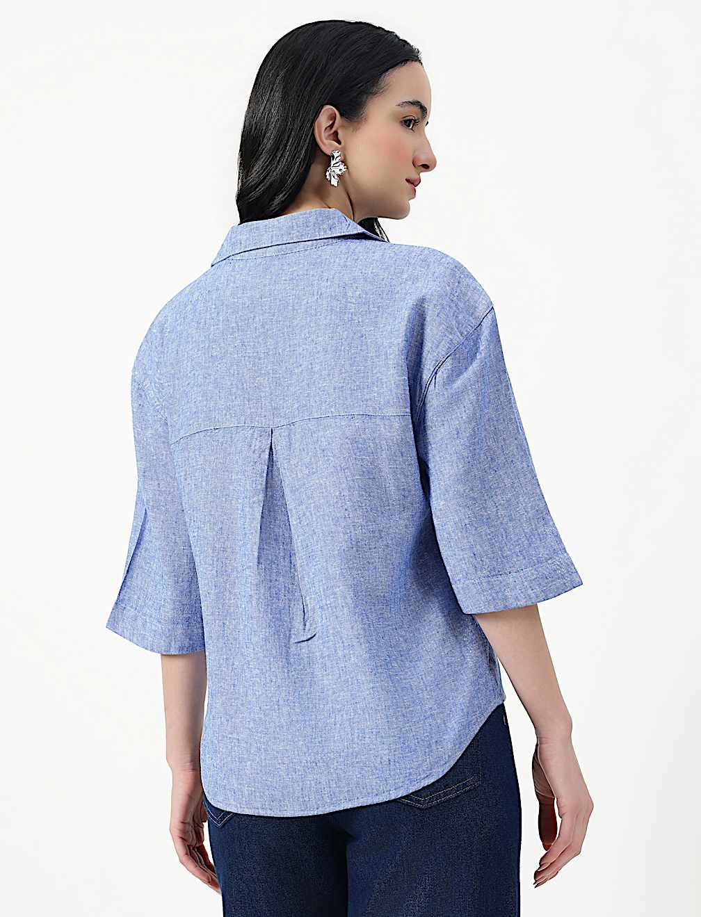 LINEN RICH RELAXED SHORT SLEEVE SHIRT