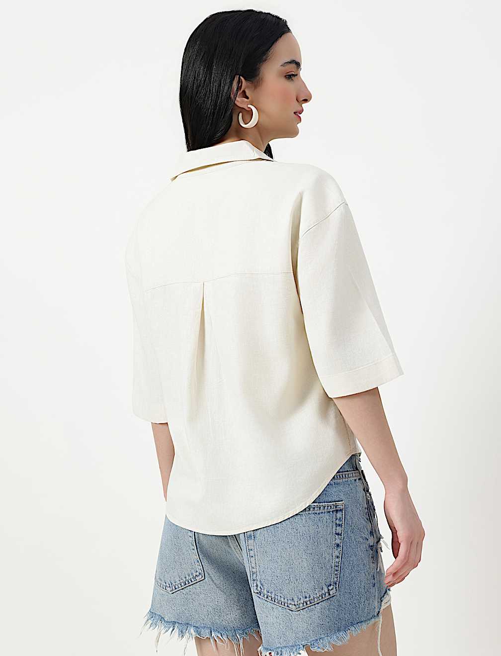 LINEN RICH RELAXED SHORT SLEEVE SHIRT