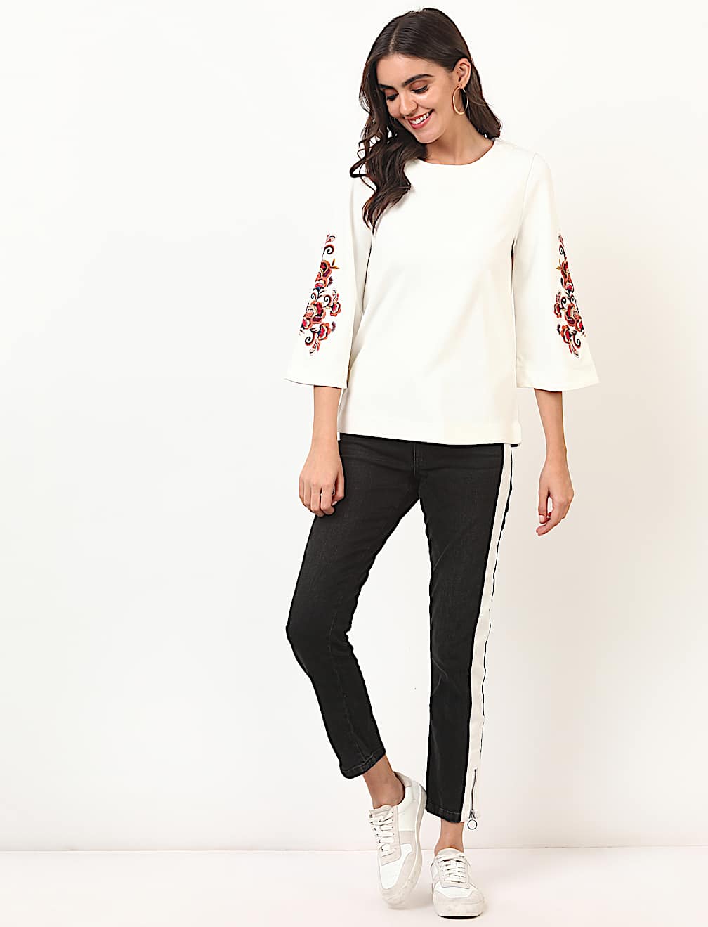 Cotton Mix Plain Slim Fit Jeans
