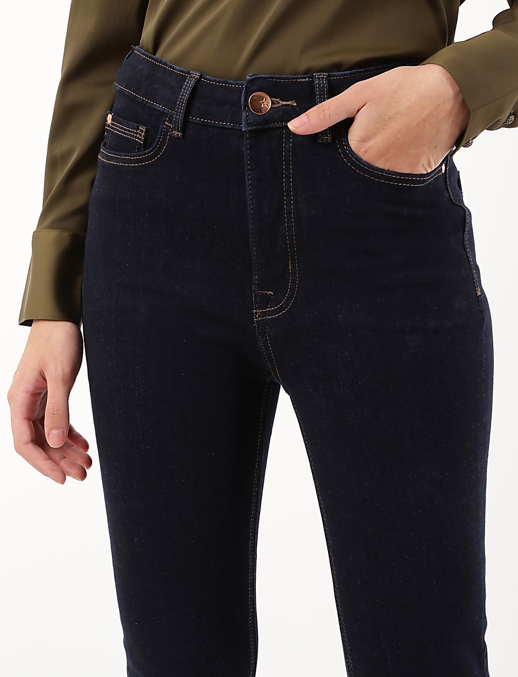 Solid Skinny Fit Jeans