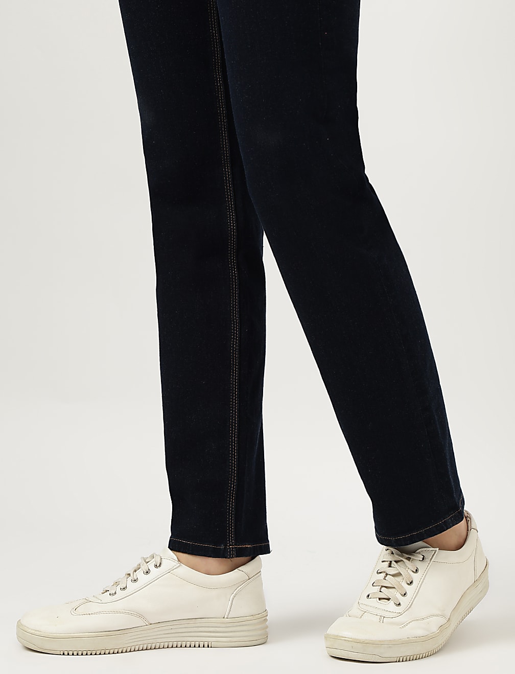 Straight Leg Mid Waist Jeans