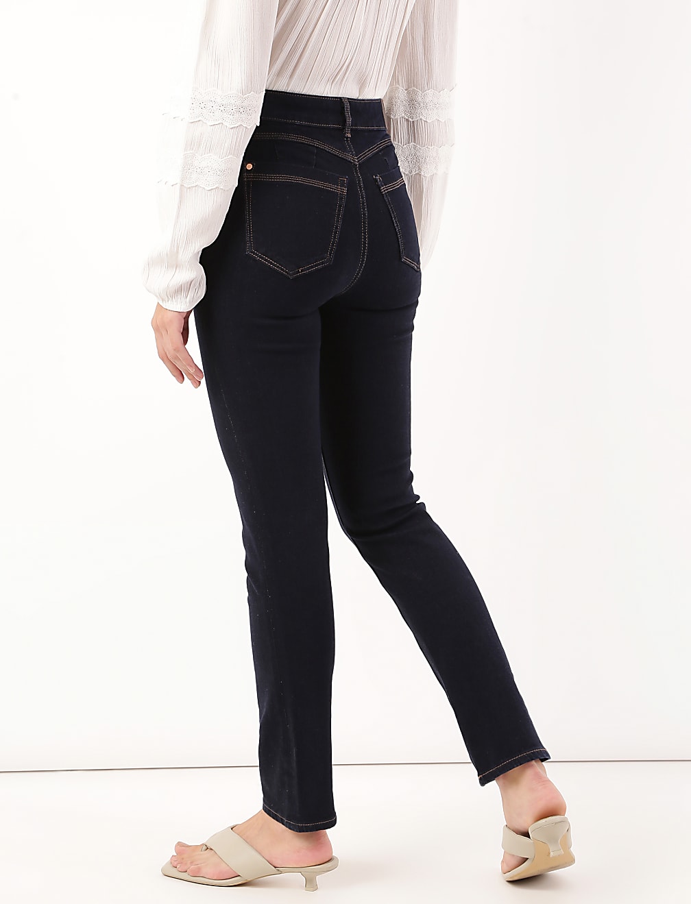 Cotton Mix Plain Slim Fit Jeans