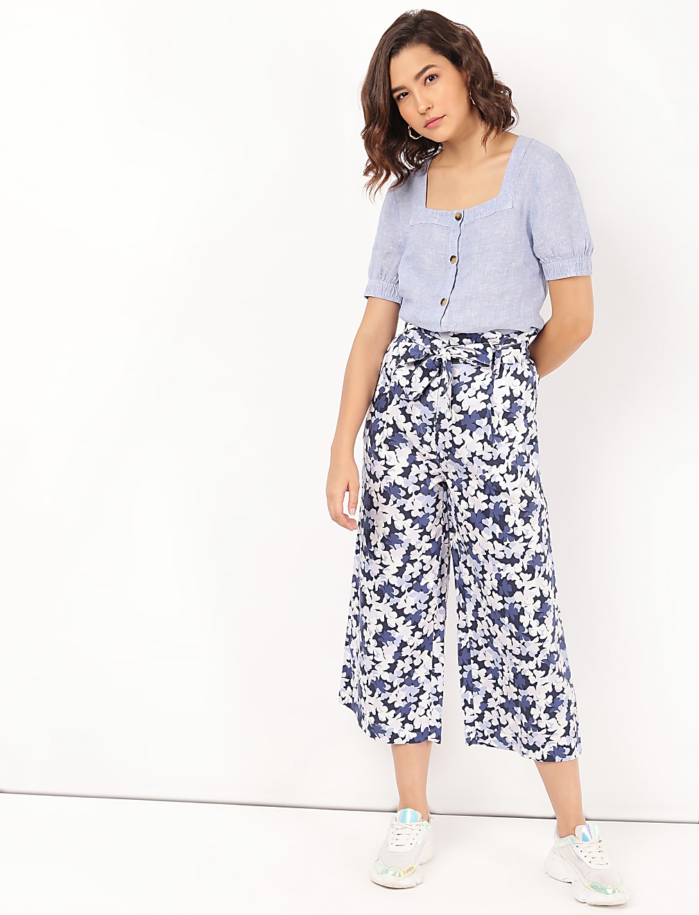Pure Lyocell Printed Regular Fit Culottes