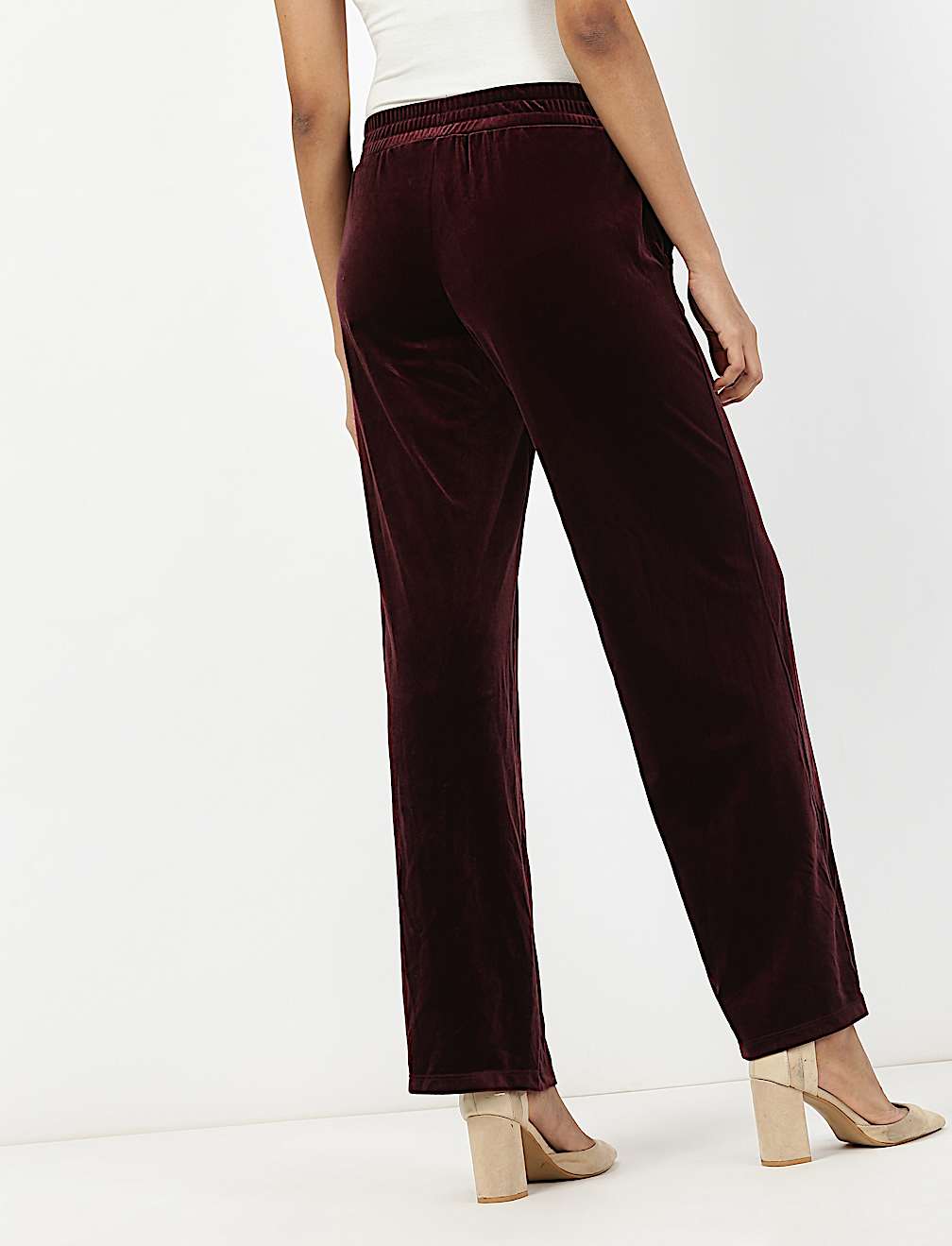 Velour Wide Leg Jogger